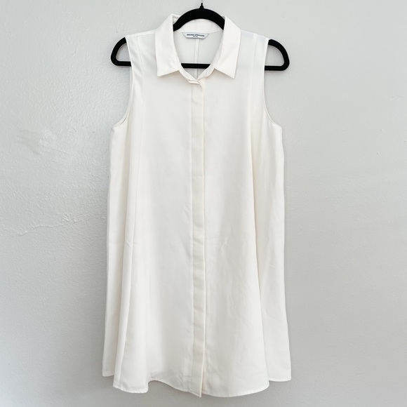 Amanda Uprichard Dresses & Skirts - Amanda Uprichard White Sleeveless Shirt Shift Dress